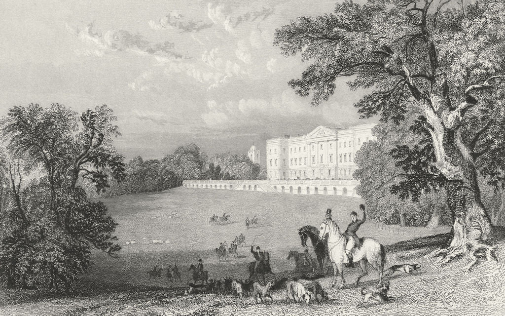 RUTLAND. Burley, Burleigh, hill. Allom 1836 old antique vintage print picture